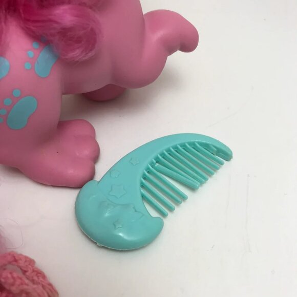 1980s G1 My Little Pony Kingsley Hasbro Pink Lion with Comb - Picture 4 of 5